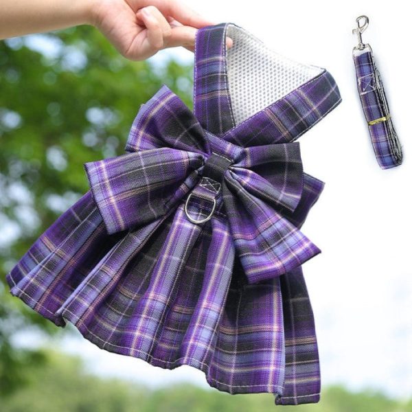 Plaid Harness Dress With Matching Leash - Image 11