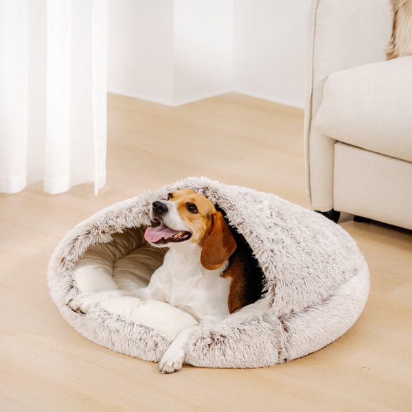 Plush Semi Enclosed Pet Nest Bed - Image 10
