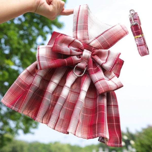 Plaid Harness Dress With Matching Leash - Image 15