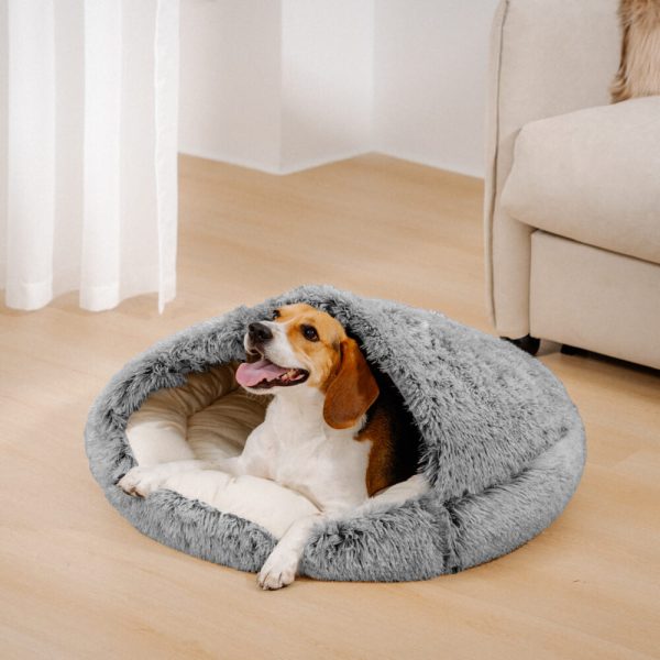 Plush Semi Enclosed Pet Nest Bed - Image 5