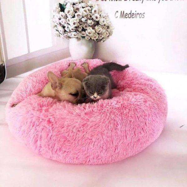 Cozy Faux Fur Dog And Cat Bed With High-Stretch Fabric - Image 3