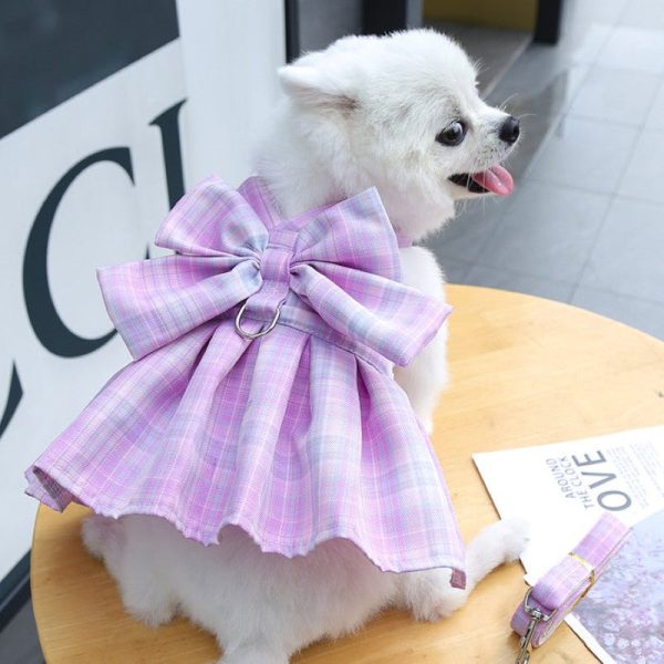 Plaid Harness Dress With Matching Leash - Image 3