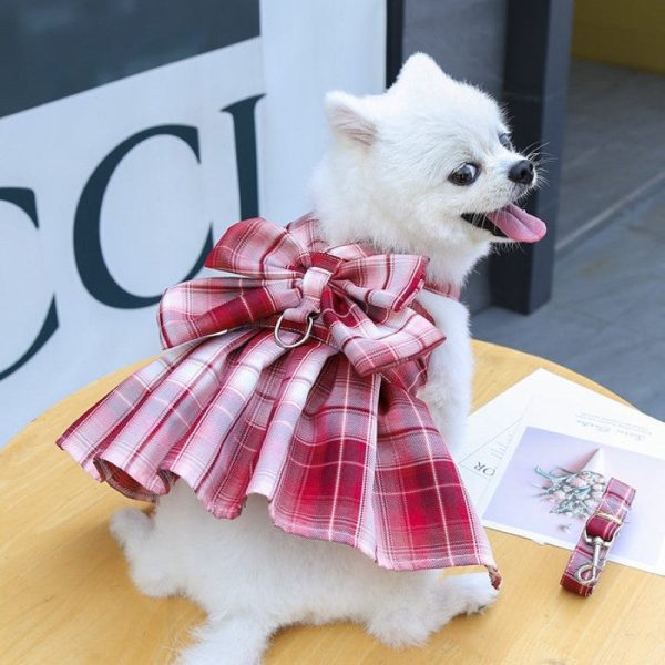 Plaid Harness Dress With Matching Leash - Image 4