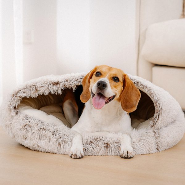 Plush Semi Enclosed Pet Nest Bed - Image 8