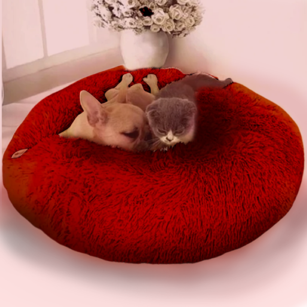 Cozy Faux Fur Dog And Cat Bed With High-Stretch Fabric - Image 9