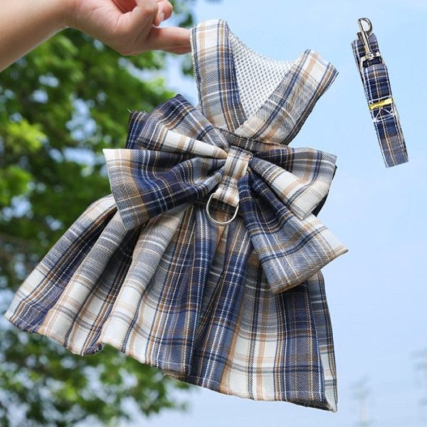 Plaid Harness Dress With Matching Leash - Image 7
