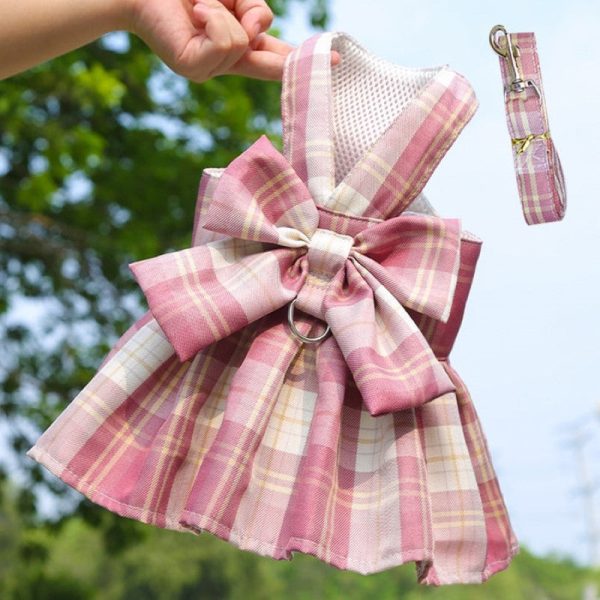 Plaid Harness Dress With Matching Leash - Image 10